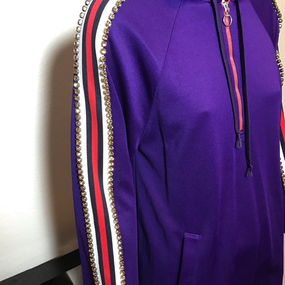 Gucci Tech-Jersey Dress Swarovski Embellishing - Picture 4 of 11